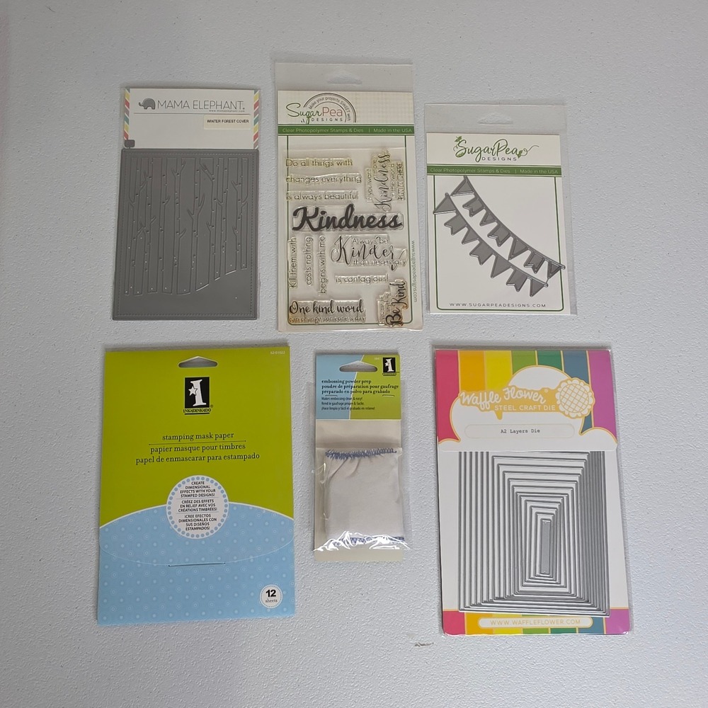 NWT Mama Elephant SugarPea Waffle Flower Inkadinkado Craft Lot Dies